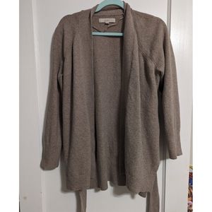Tan Loft cardigan, size medium